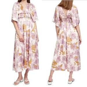 Anthropologie En Saison NEW Jejune Smocked Floral Midi Dress